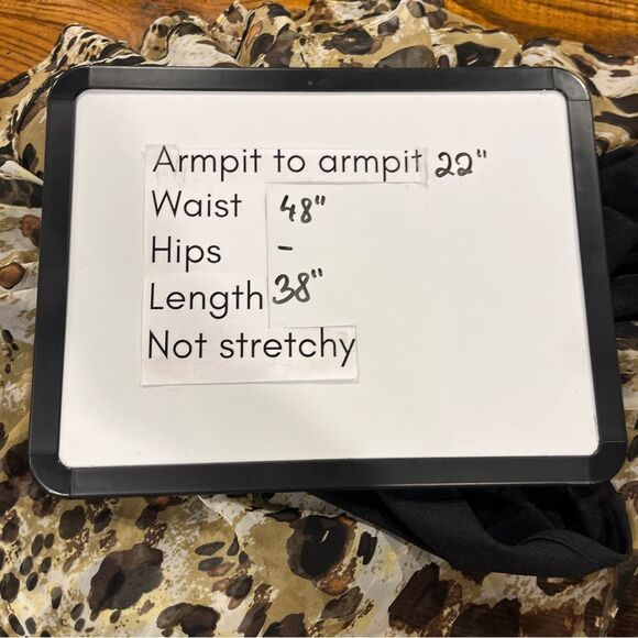 S.L. Fashions layered Leopard Print plus side scoop neck sleeveless Dress 22 W - Picture 8 of 13